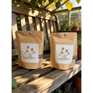 Set Of 2 Garden In A Bag Viola Happy Birthday Plant Kits By Potting Shed Creatio